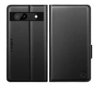 CASBST for Google Pixel 8A Case, Kickstand Flip Leather Wallet Book Case with Card Slots Shockproof Magnetic Closure Protective Phone Case Cover Compatible with Google Pixel 8A - Black