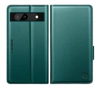 CASBST for Google Pixel 8A Case, Kickstand Flip Leather Wallet Book Case with Card Slots Shockproof Magnetic Closure Protective Phone Case Cover Compatible with Google Pixel 8A - Green