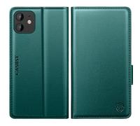 CASBST for iPhone 11 Case, Kickstand Flip Leather Wallet Book Case with Card Slots Shockproof Magnetic Closure Protective Phone Case Cover Compatible with iPhone 11 - Green