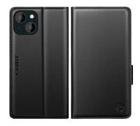 CASBST for iPhone 13 Case, Kickstand Flip Leather Wallet Book Case with Card Slots Shockproof Magnetic Closure Protective Phone Case Cover Compatible with iPhone 13 - Black