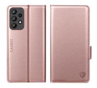 CASBST for Samsung Galaxy A23 5G/4G Case, Kickstand Flip Leather Wallet Book Case with Card Slots Shockproof Magnetic Closure Protective Phone Case Cover Compatible with Samsung A23 - Rose