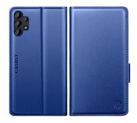 CASBST for Samsung Galaxy A32 5G Case, Kickstand Flip Leather Wallet Book Case with Card Slots Shockproof Magnetic Closure Protective Phone Case Cover Compatible with Samsung A32 - Royal Blue