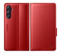 CASBST for Samsung Galaxy A55 5G Case, Kickstand Flip Leather Wallet Book Case with Card Slots Shockproof Magnetic Closure Protective Phone Case Cover Compatible with Samsung A55 - Red