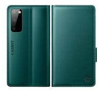 CASBST for Samsung Galaxy S20 FE Case, Kickstand Flip Leather Wallet Book Case with Card Slots Shockproof Magnetic Closure Protective Phone Case Cover Compatible with Samsung S20 FE - Green