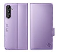 CASBST for Samsung Galaxy S24 Plus Case, Kickstand Flip Leather Wallet Book Case with Card Slots Shockproof Magnetic Closure Protective Phone Case Compatible with Samsung S24 Plus - Light Purple