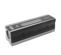 CaScab Precision Engineers Spirit Level, Precision Spirit Level with 2 Vials Engineers Straight Edge Ruler with Wooden Case for Storage(200MM)