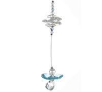 Cascade Crystal Guardian Angel Birthstone Suncatcher MARCH - AQUAMARINE - Embellished with Swarovski Crystals