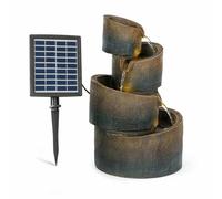 Cascade Fountain Solar Fountain Garden Fountain 4 Levels Battery Operation