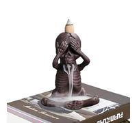 Cascade Incense Burner, Reflux Incense Support with a Skull -shaped | The aromatherapy ornament for the classic style reflects the taste of the host, compliance gift Add visual interest