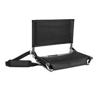 Cascade Mountain Tech Stadium Seat - Lightweight, Portable Folding Chair for Bleachers and Benches - Black, Extra Wide - 20"