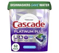 Cascade Platinum Plus Dishwasher Pod Dish Detergent ActionPacs Dishwasher Detergent Fresh 52 Count