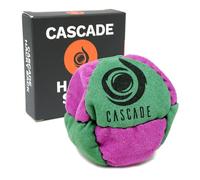Cascade Pro 8 Panel Hacky Sack - Pro Freestyle Footbag - Trick Foot Bag (Green/Purple)