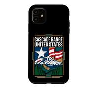 Cascade Range United States Flag Mountain Travel Art Case for iPhone 11