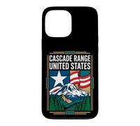 Cascade Range United States Flag Mountain Travel Art Case for iPhone 13 Pro Max