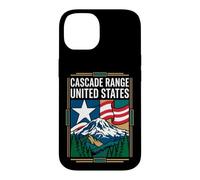 Cascade Range United States Flag Mountain Travel Art Case for iPhone 14