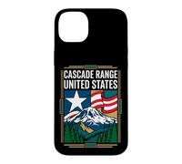Cascade Range United States Flag Mountain Travel Art Case for iPhone 14 Plus