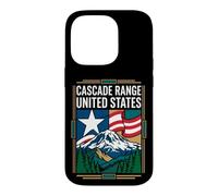 Cascade Range United States Flag Mountain Travel Art Case for iPhone 14 Pro