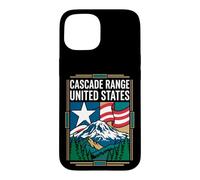 Cascade Range United States Flag Mountain Travel Art Case for iPhone 15