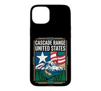Cascade Range United States Flag Mountain Travel Art Case for iPhone 15 Plus