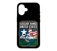 Cascade Range United States Flag Mountain Travel Art Case for iPhone 16