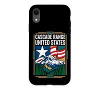 Cascade Range United States Flag Mountain Travel Art Case for iPhone XR