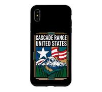 Cascade Range United States Flag Mountain Travel Art Case for iPhone XS Max