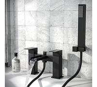 Cascade Waterfall Bath Shower Mixer Tap & Handset Matte Black