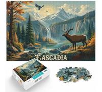 Cascadia Board Game Inspired Illustration Jigsaw Puzzle, 1000 Piece | For screen-free leisure, this adult jigsaw puzzle with 1000 pieces fits a regular jigsaw hobby.