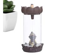 Cascading Incense Burner - Monkey Design Ceramic Incense Holder | Elegant Incense Cone Burner for Backward Flow for Aromatherapy, Meditation, Study Room, Esp