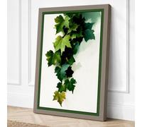 Cascading Ivy Leaves Canvas Wall Art Print 24x16 Inch | Ready to Hang, Gallery Wrapped, Fade-Resistant Inks, Securely Packaged, UK Made