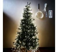 Cascading Twinkle Lights for Christmas Tree,8 Modes 100-600 Christmas Led Firefly Twinkle String Lights, Hanging Cascading Tree Waterfall Fairy Light (White,2m 10 Strips 200 Lights)