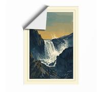 Cascading Waterfall Vintage Unframed Wall Art Print A2 (59.4×42cm), Wall Decor for Living Room, Bedroom, Office & Home, Art Gift