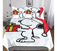 CasCam Snoopy Bedding Duvet Cover Piece Soft Microfiber Duvet Set Lovely Dog Quilt Cover with Pillowcases,Comforter Cover Bedding Sets 3 Pieces Set 3D Print for Teens And Adults King（220x240cm）