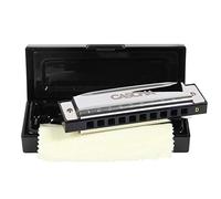 CASCHA Blues Harmonica D-Major Beginners & Advanced - 10-hole diatonic harmonica excellent sound - with copper reeds - practical case and cleaning cloth