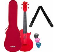 Cascha Carbon Fibre Set Red Concert Ukulele