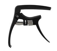 Cascha Deluxe Capo for Acoustic and Electric Guitars, Continuously Adjustable Spring Tension, Black