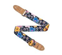 Cascha Floral Pattern Vegan Strap Polyester Cork Ends Adjustable Shoulder Strap for Guitar Ukulele Navy