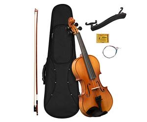 CASCHA Full Size 4/4 Violin Set for Beginners, Students and Adults, Solid Violin in ow, Rosin, Strings, Shoulder Rest, Case