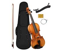 CASCHA Full Size 4/4 Violin Set for Beginners, Students and Adults, Solid Violin incl. Bow, Rosin, Strings, Shoulder Rest, Case