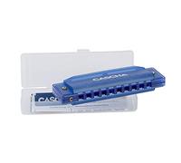 CASCHA Fun Blues Harmonica in C Major - Diatonic 10-Hole Harmonica for Children and Adults - Modern Semi-Transparent Design - High Quality & Long Service Life - Blues Harp Blue