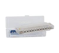 CASCHA Fun Blues Harmonica in C Major - Diatonic 10-Hole Harmonica for Children and Adults - Modern Semi-Transparent Design - High Quality & Long Life - Blues Harp Transparent