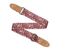 CASCHA Guitar Strap, Vegan - Mauve Birds - Adjustable and Comfortable Guitar Strap Made of Environmentally Friendly Materials, Durable and Stylish, Fits All Guitar, Ideal for All Players