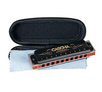 Cascha Harmonica A-Major beginners and advanced - High-quality 10-hole diatonic harmonica excellent sound - perfect storage and maintenance with blues harmonica softcase and cleaning cloth