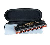 CASCHA harmonica E-Major beginners and advanced - High-quality 10-hole diatonic harmonica excellent sound - Perfect storage and care with blues harmonica softcase and cleaning cloth HH 2220