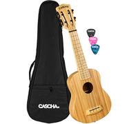 Cascha HH 2312 Natural Bamboo Soprano Ukulele Pack