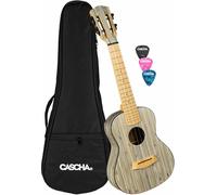 Cascha Bamboo Concert Graphite with Pouch and 3 Picks