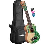 Cascha HH 2602 Sopran Art Series Leafy Soprano Ukulele Starter Pack