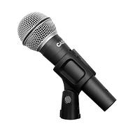 Cascha Stage Dynamic Microphone Set I Stage Microphone with On/Off Switch - Includes 3 m XLR Cable & Microphone Clamp I Ideal for Concert & Show - Live Vocal & Party Karaoke I Vocal Microphone Black