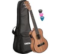 Cascha HH2048E Premium Mahogany E/A Tenor Ukulele Pack