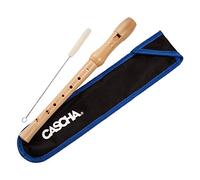CASCHA Maple Wooden Recorder - Baroque Fingering - C Soprano - Beginner & Children 6+ - Includes Case, Wiper, Grease & Chart